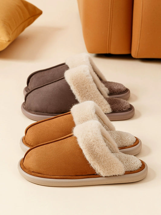2024 New Arrival Fancy Cotton Slippers Men's and Women's Autumn and Winter Indoor Home Stuffed Heattech No-Skid Floor Slippers