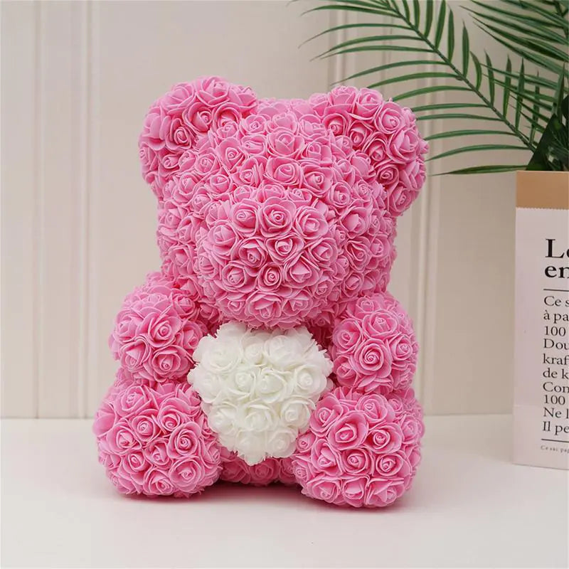 Valentine's Day Rose Flower Bear